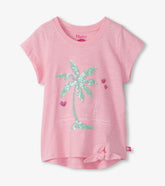 Hatley Girls Summer Palm Tie Front T-Shirt