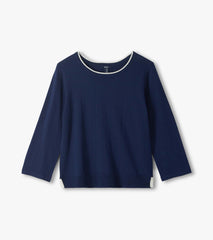 Hatley 3/4 Sleeve Knit Top - Patriot Blue