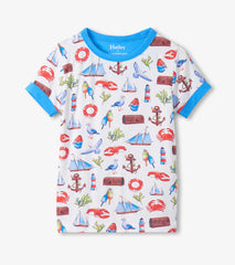 Hatley Boys Painted Seascape Bamboo Short Pajama Set