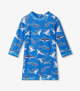 Hatley Baby Boys Patterned Sharks One-Piece Rashguard Swimsuit