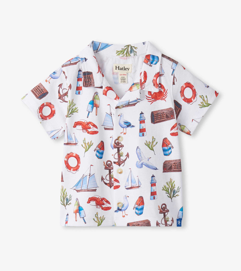 Hatley Baby & Toddler Boys Painted Seascape Jersey Button Down