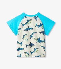 Hatley Baby & Toddler Boys Glow in the Dark Sharks Raglan T-Shirt