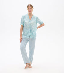 Hatley Ivy Blouse - Beach Glass Ikat