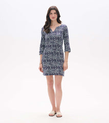 Hatley Lily Notch Neck Dress - Soft Ikat