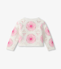 Hatley Baby & Toddler Girls Pink & Cream Flower Crochet Cardigan
