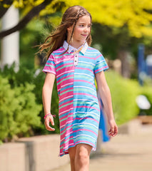 Hatley Girls Mixed Stripes Cotton Polo Dress