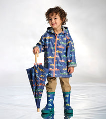 Hatley Boys Trucks Zip-Up Rain Jacket