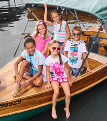 Hatley Girls Hibiscus Tie Front T-Shirt