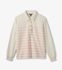 Hatley Coco Polo Top - Pink Stripes