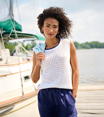 Hatley Cruz Knit Tank - White