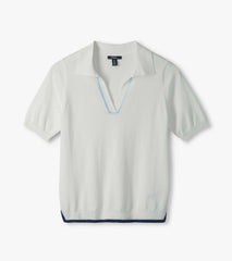Hatley Johnny Collar Top - White