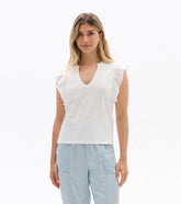 Hatley Mix Media Tank - White