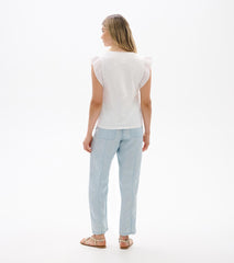 Hatley Mix Media Tank - White