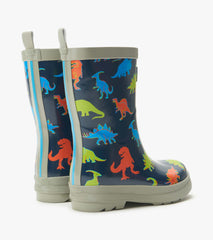 Hatley Boys Neon Dinos Shiny Rain Boots