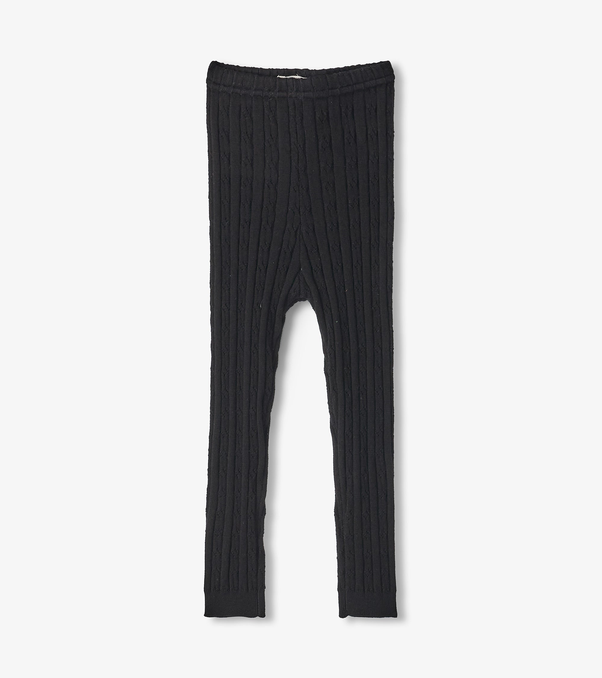 Hatley Baby Girls Black Cable Knit Leggings