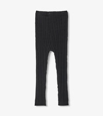 Hatley Baby Girls Black Cable Knit Leggings