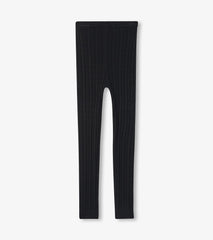 Hatley Girls Black Cable Knit Leggings