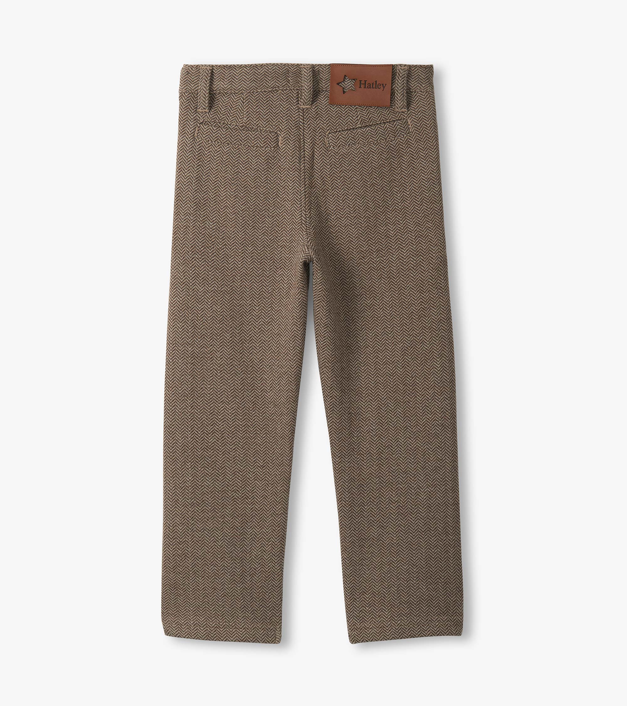 Hatley Boys Brown Sugar Herringbone Straight Leg Pants