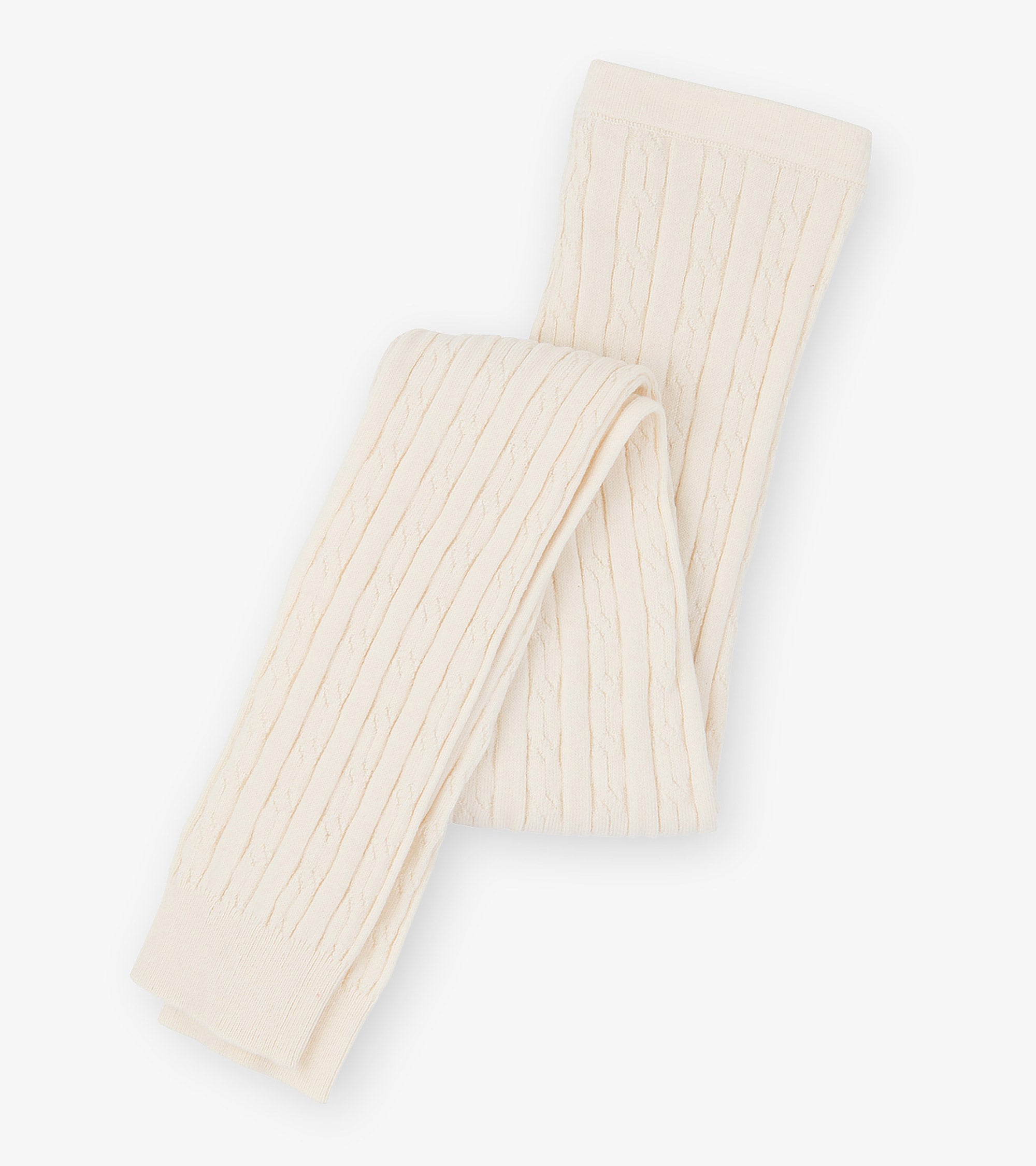 Hatley Girls Cream Cable Knit Tights