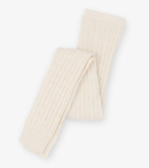 Hatley Girls Cream Cable Knit Tights