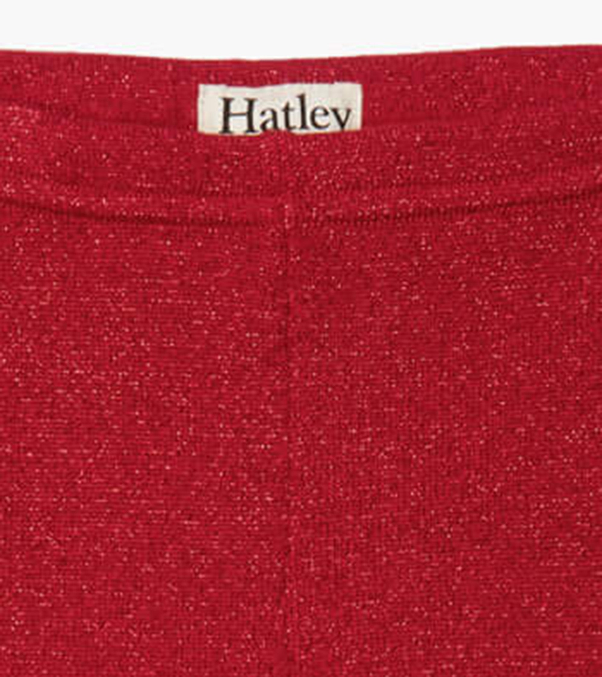Hatley Girls Red Shimmer Knit Leggings