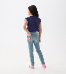 Hatley Girls Pretty Patches Stretch Jeans