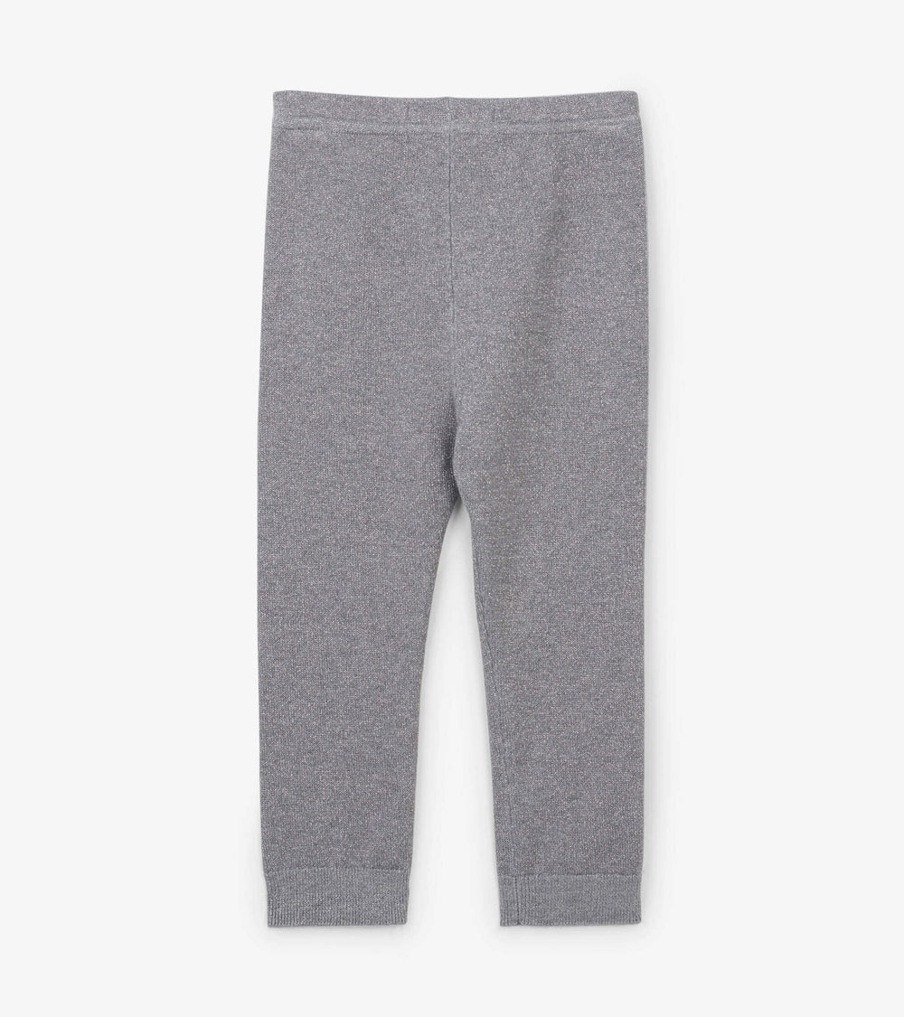 Hatley Baby Silver Glitter Cable Knit Leggings