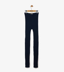 Hatley Girls Navy Cable Knit Tights