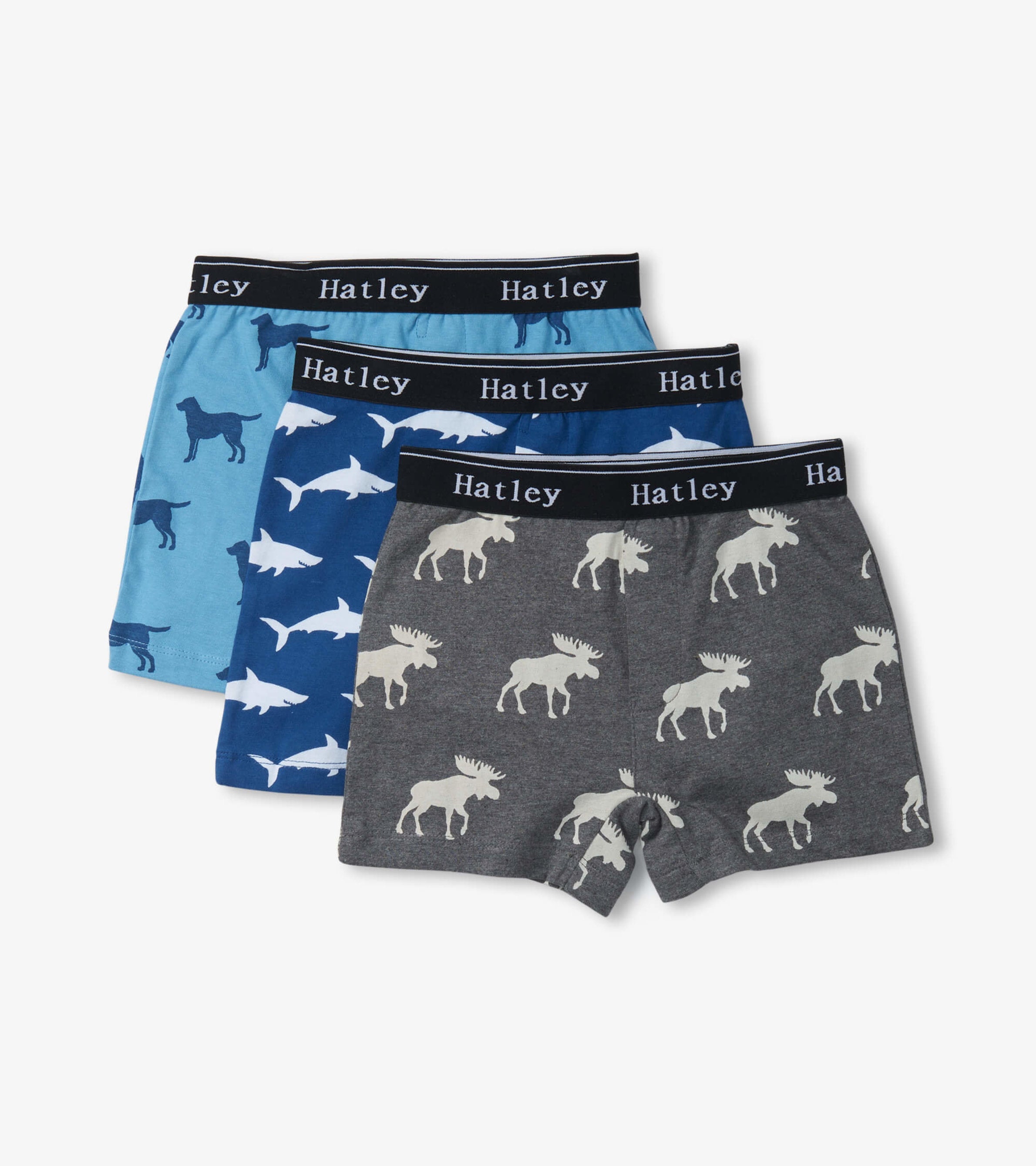 Hatley Boys Silhouette Animals 3 Pack Boxer Briefs