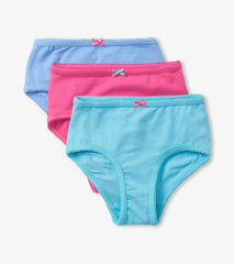Hatley Classic Solids Girls Brief Underwear 3 Pack