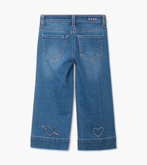 Hatley Girls Stretch Denim Wide Leg Pants