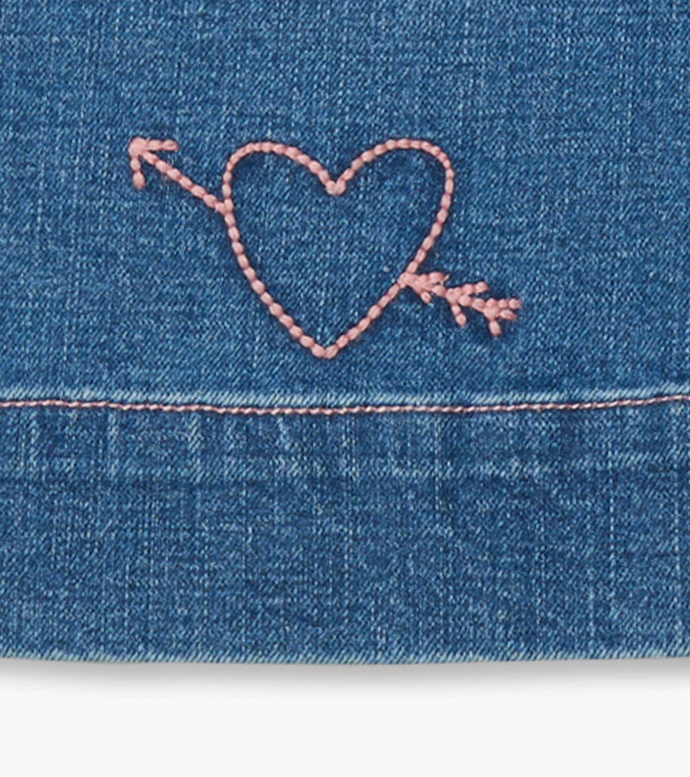 Hatley Girls Stretch Denim Wide Leg Pants