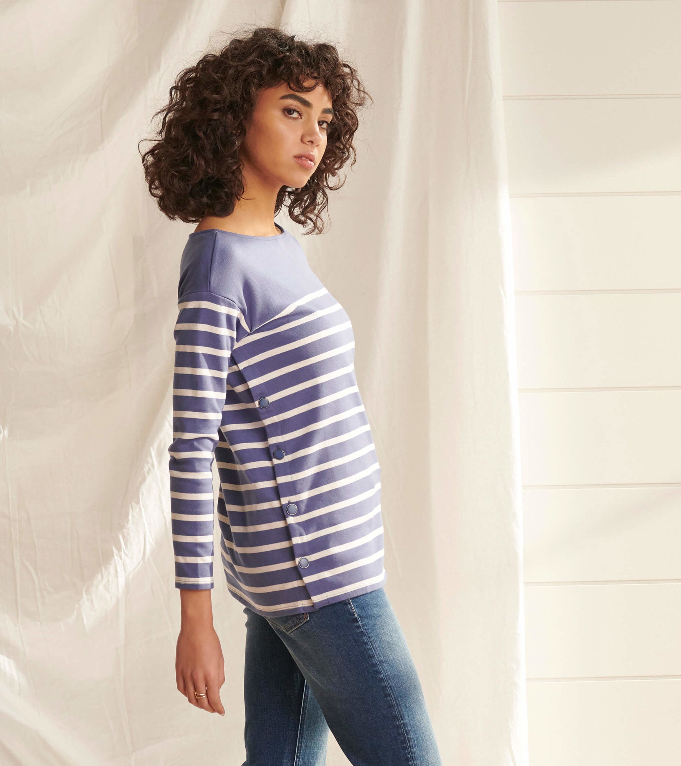 Hatley Ali Breton Top - Indigo Stripes