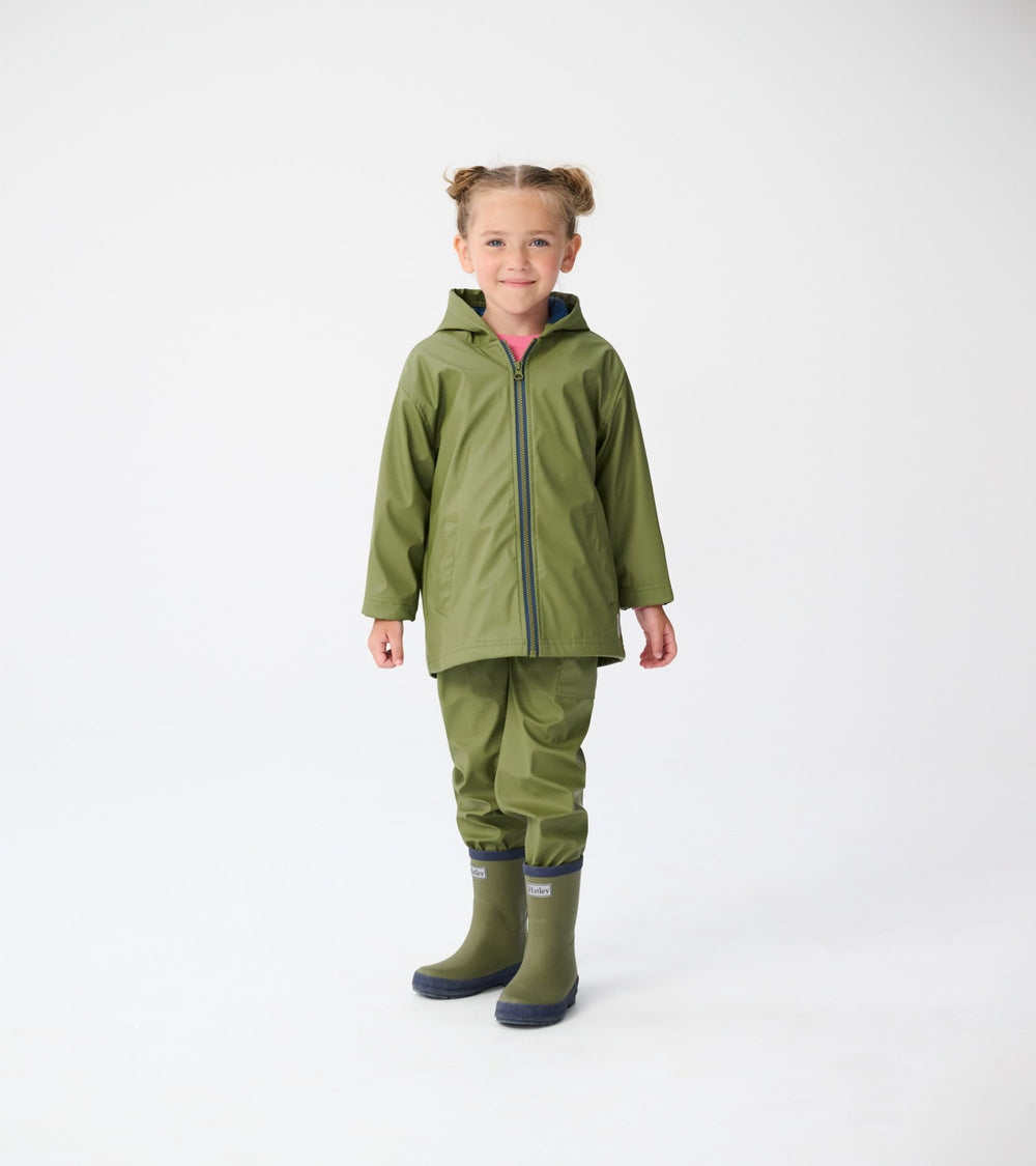 Hatley Kids Forest Green Matte Rain Boots