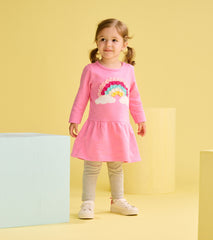 Hatley Baby & Toddler Girls Rainbow Cloud Flounce Skirt Dress