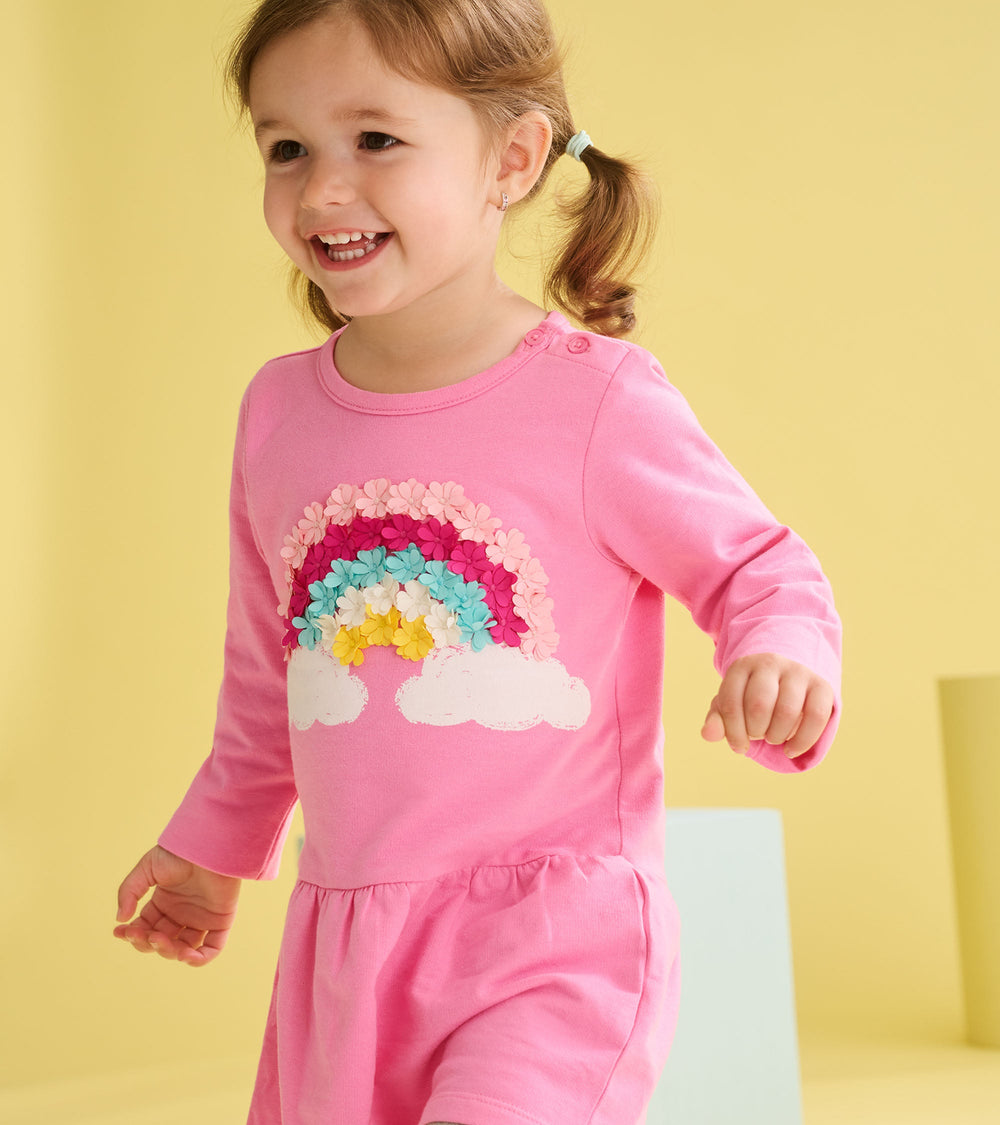 Hatley Baby & Toddler Girls Rainbow Cloud Flounce Skirt Dress
