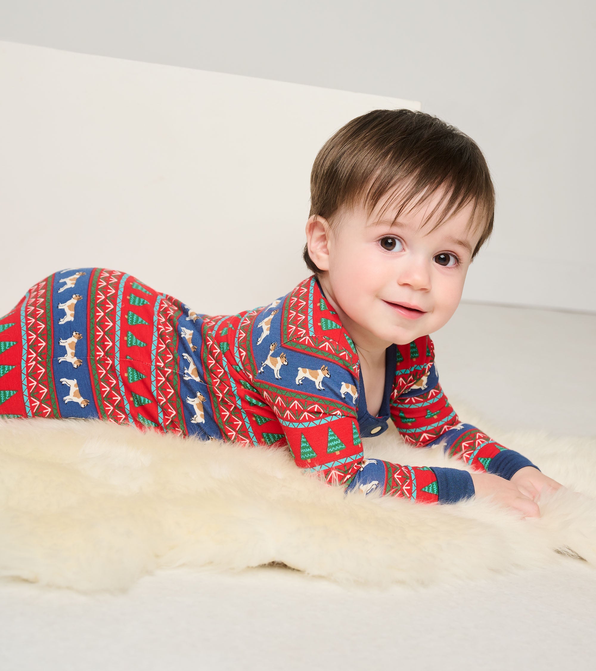 Hatley Baby Bulldog Fair Isle Bamboo Footed Sleeper