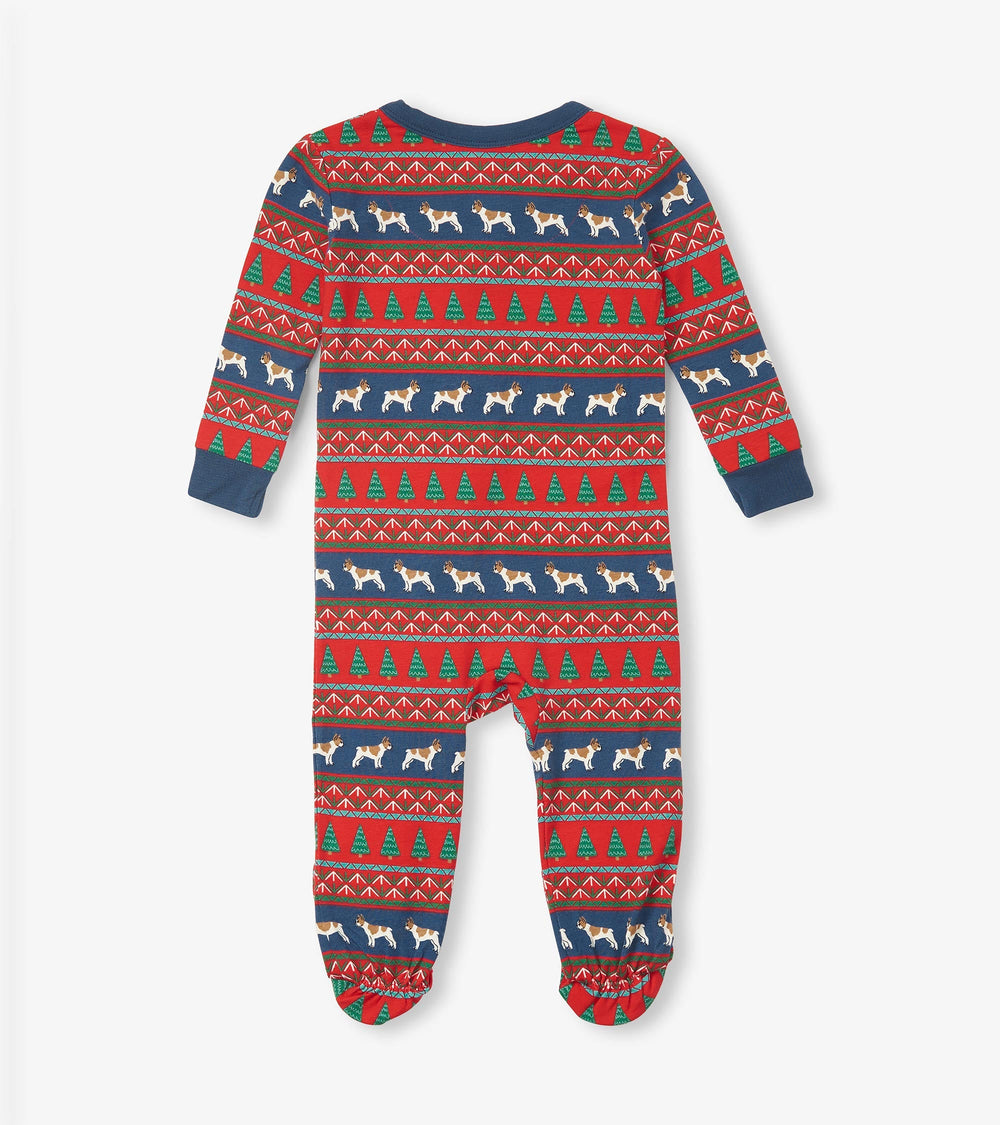 Hatley Baby Bulldog Fair Isle Bamboo Footed Sleeper