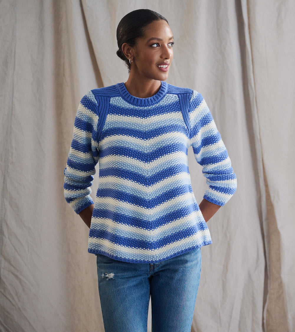 Hatley Chevron Swing Sweater - Navy Blue