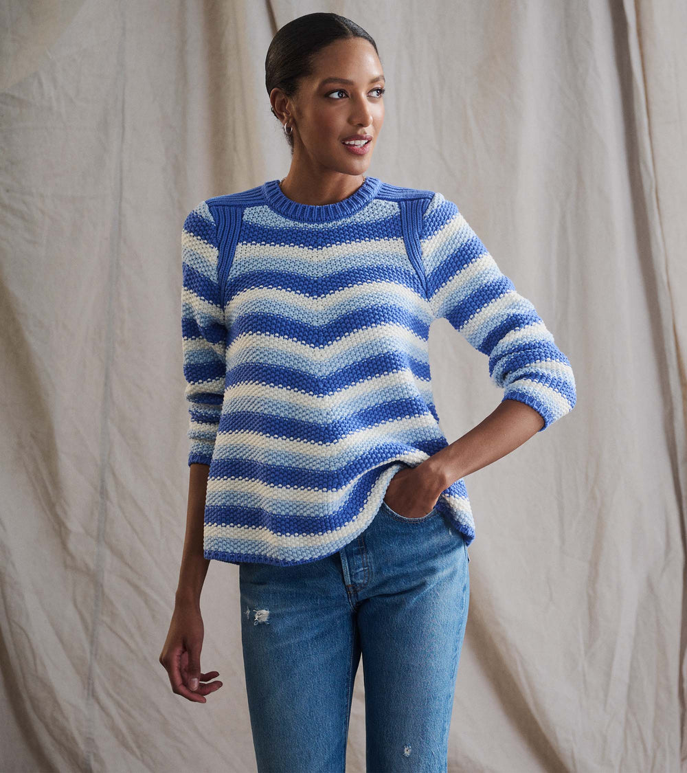 Hatley Chevron Swing Sweater - Navy Blue