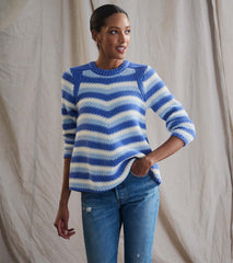 Hatley Chevron Swing Sweater - Navy Blue