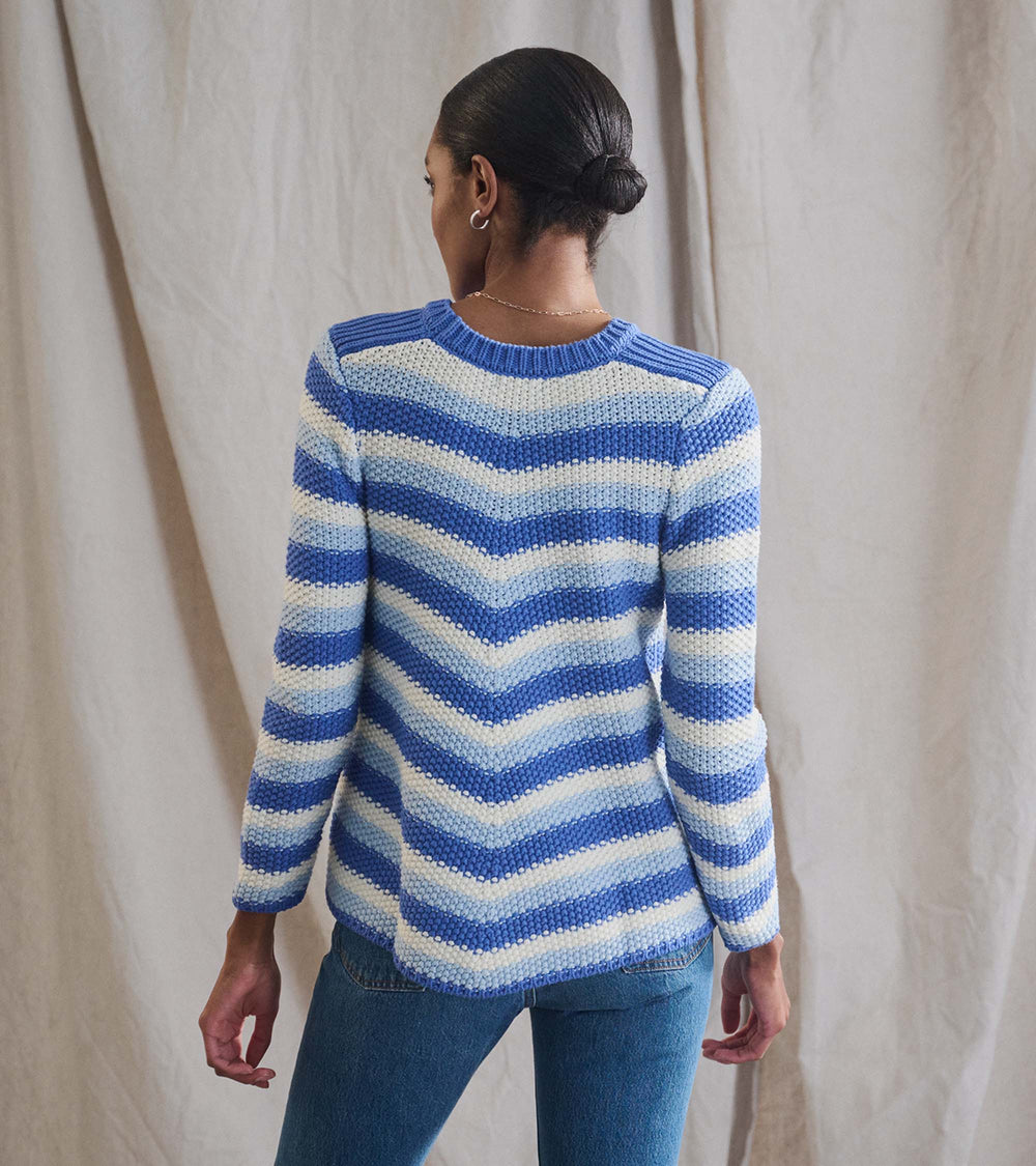 Hatley Chevron Swing Sweater - Navy Blue