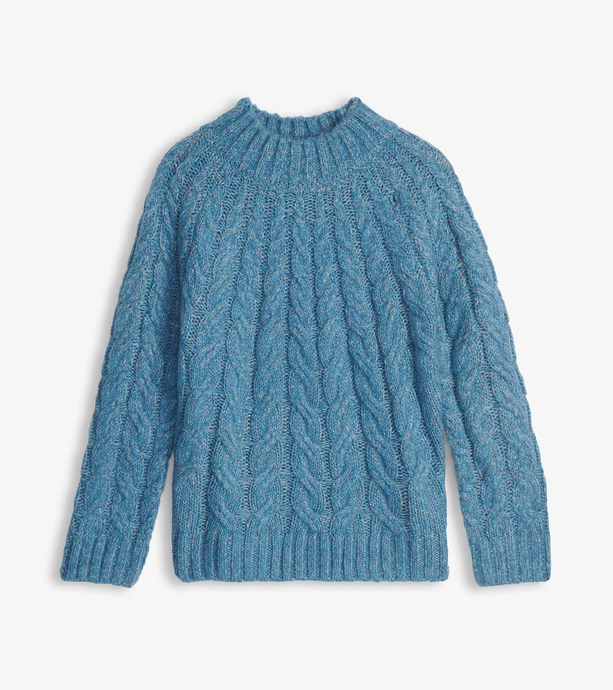 Hatley Dylan Cable Knit Sweater - Blue Heather