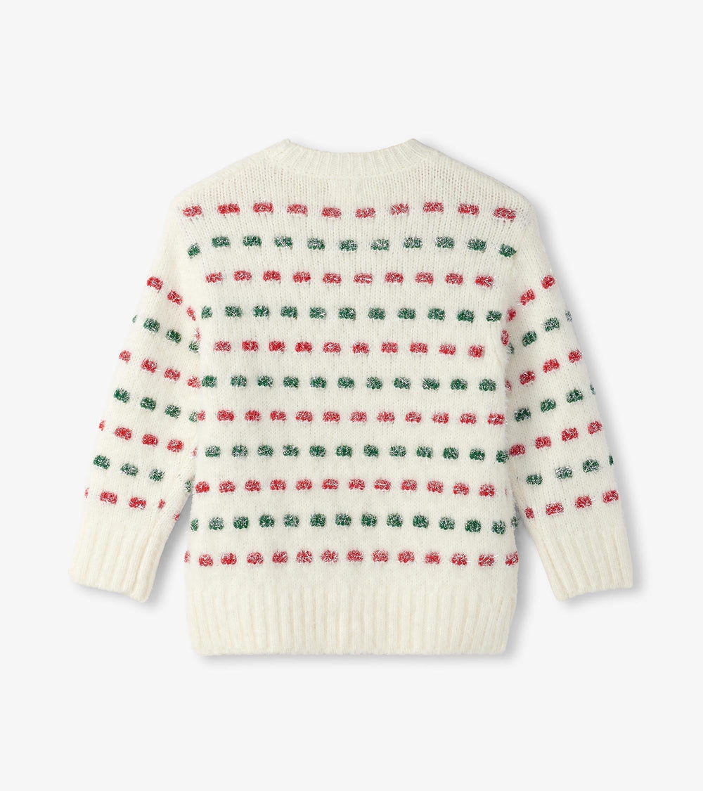 Hatley Girls Holiday Basket Weave Sweater