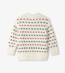 Hatley Girls Holiday Basket Weave Sweater