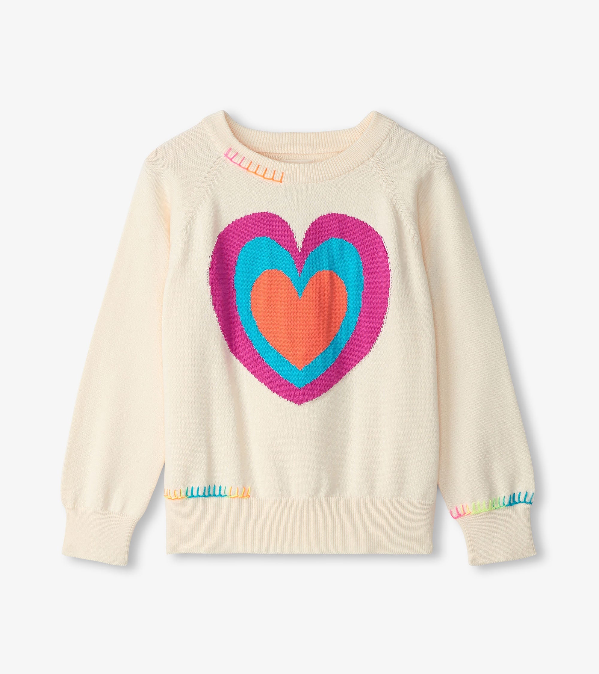 Hatley Girls Layered Hearts Sweater