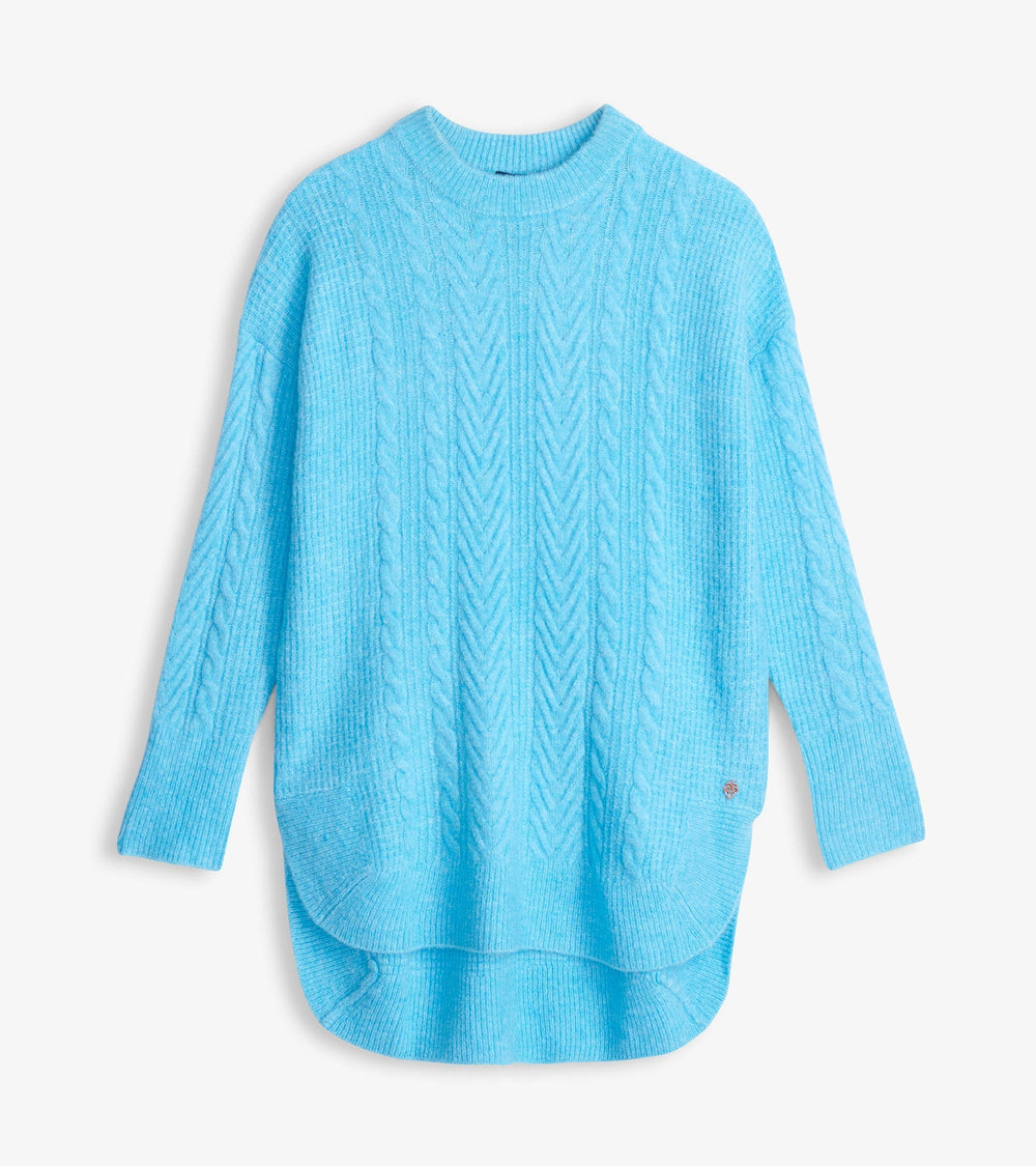Hatley Cable Knit Tunic - Sky Blue