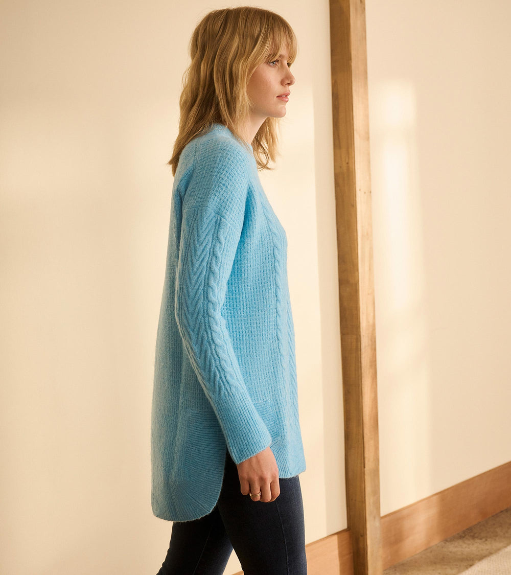 Hatley Cable Knit Tunic - Sky Blue