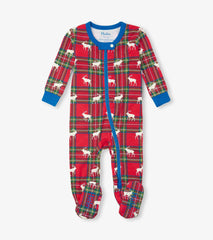 Hatley Baby Elk Plaid Cotton Footed Sleeper