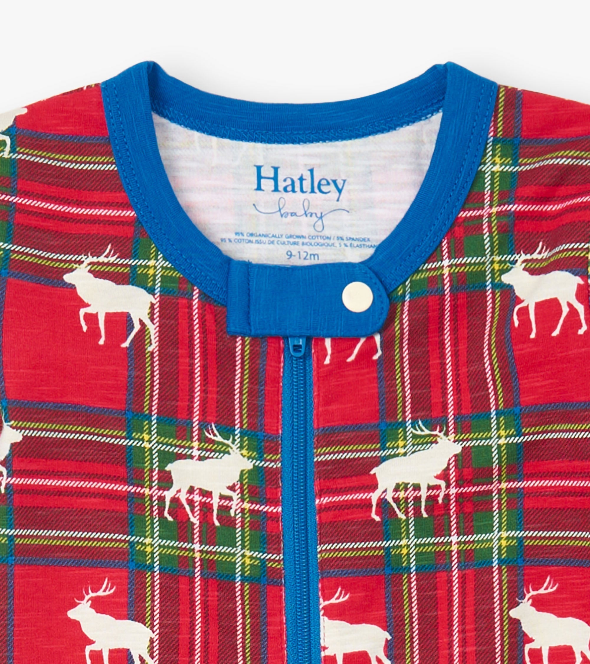 Hatley Baby Elk Plaid Cotton Footed Sleeper